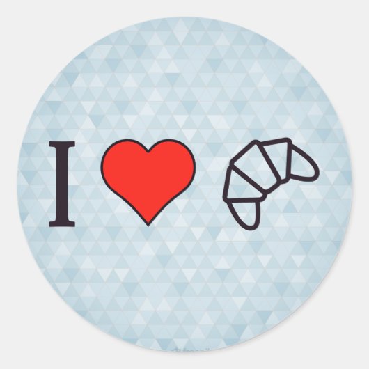 Ik eet croissant ronde sticker (Voorkant)