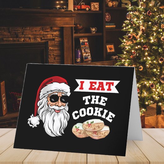 Ik eet de Cookie Funny Dirty Joke Kerstmis Feestdagen Kaart