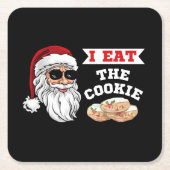 Ik eet de Cookie Funny Dirty Joke Kerstmis Kartonnen Onderzetters (Voorkant)