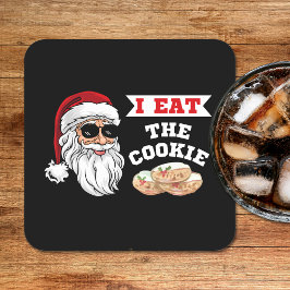 Ik eet de Cookie Funny Dirty Joke Kerstmis Kartonnen Onderzetters