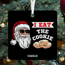 Ik eet de Cookie Funny Dirty Joke Kerstmis Metalen Ornament