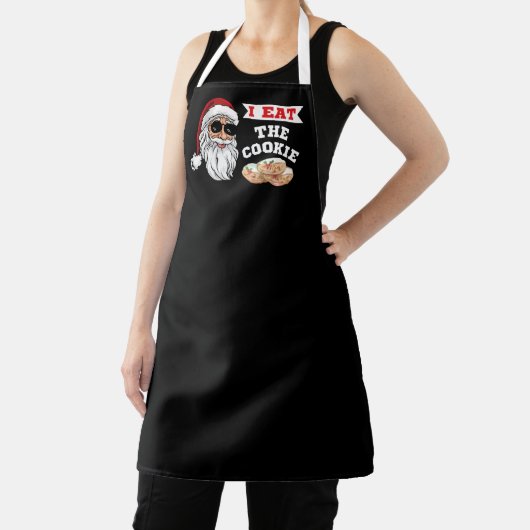 Ik eet de Cookie Funny Dirty Joke Kerstmis Schort (Insitu)