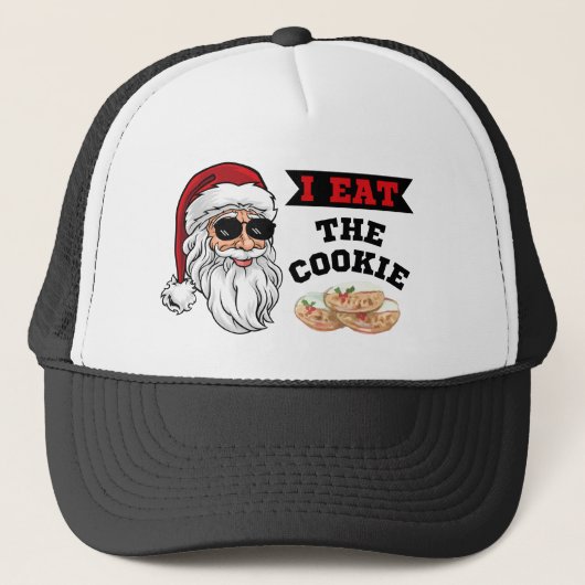 Ik eet de Cookie Funny Dirty Joke Kerstmis Trucker Pet (Voorkant)
