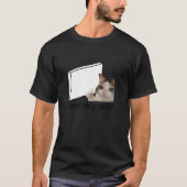 Ik eet droge muur grappig vervloekt huilen kat mem t-shirt (Voorkant)