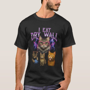 Ik Eet Droge Muur Schattige Kitty Kat Meme Humor B T-shirt