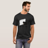 Ik eet Dry Wall Funny Cursed Cat Meme T-Shirt (Voorkant volledig)