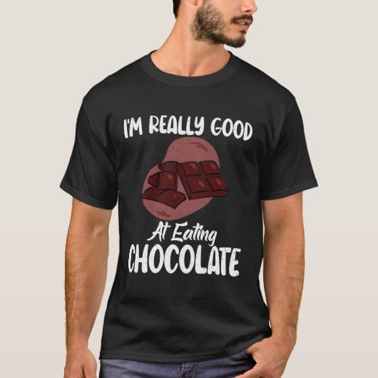 Ik eet echt chocolade t-shirt (Voorkant)