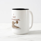 IK EET ESCARGOT (SLAKKEN). TWEEKLEURIGE KOFFIEMOK (Voorkant rechts)