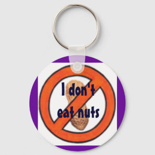 Ik eet geen noten sleutelhanger