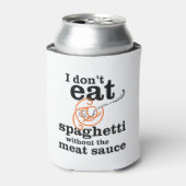 Ik eet geen spaghetti zonder de vleessaus blikjeskoeler (Blikje Voorkant)