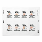 Ik eet geen spaghetti zonder de vleessaus etiket (Full Sheet)