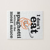 Ik eet geen spaghetti zonder de vleessaus legpuzzel (Horizontaal)