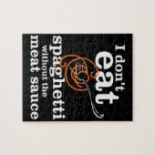 Ik eet geen spaghetti zonder de vleessaus legpuzzel (Horizontaal)