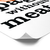 Ik eet geen spaghetti zonder de vleessaus poster (Hoek)