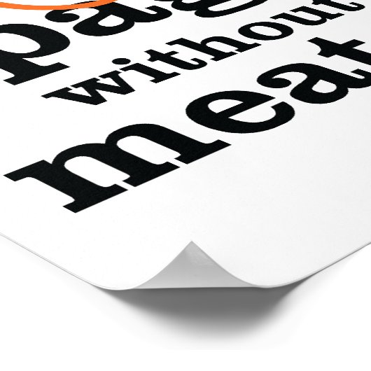 Ik eet geen spaghetti zonder de vleessaus poster (Hoek)