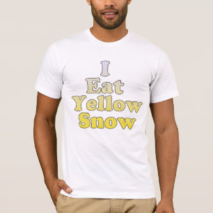 Ik eet gele sneeuw t-shirt