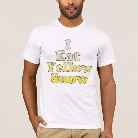 Ik eet gele sneeuw t-shirt (Voorkant)