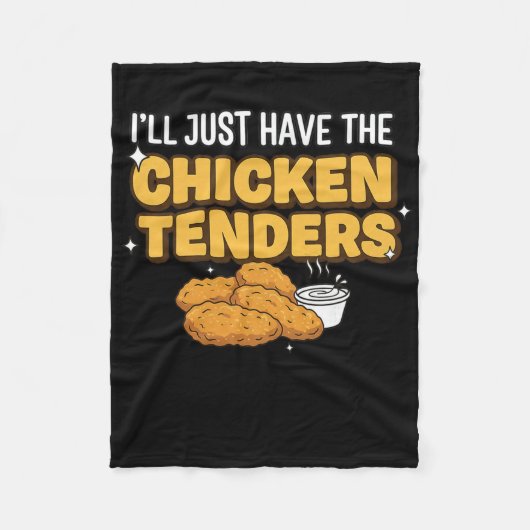 Ik eet gewoon voedsel Funny Picky Eater Kippenfile Fleece Deken (Voorkant)