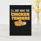 Ik eet gewoon voedsel Funny Picky Eater Kippenfile Kaart (Gele Bloem)