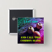 Ik eet GGO-Button Badge Vierkante Button 5,1 Cm (Voorkant /achterkant)