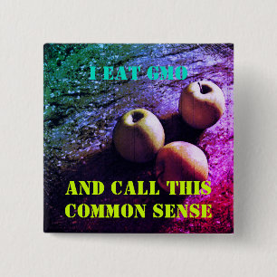 Ik eet GGO-Button Badge Vierkante Button 5,1 Cm