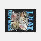 Ik eet gipsplaat Funny Cat Meme Fleece Deken (Voorkant (Horizontaal))
