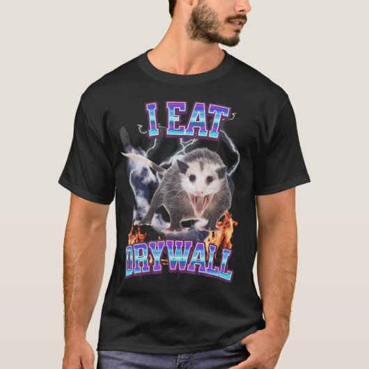 Ik eet gipsplaten Possum T-shirt (Voorkant)