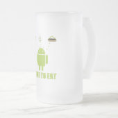 Ik eet graag (Android Software Developer Humor) Matglas Bierpul (Voorkant rechts)