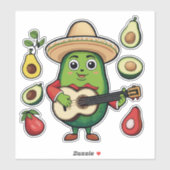 Ik eet graag avocado sticker (Vel)