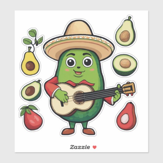 Ik eet graag avocado sticker (Vel)