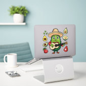 Ik eet graag avocado sticker (Laptop op bureau)
