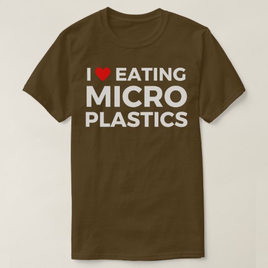 Ik eet graag microplastics t-shirt (Design voorkant)
