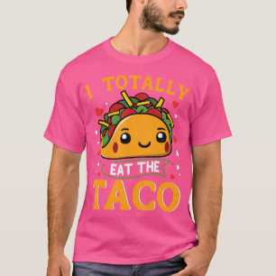 Ik eet helemaal de Taco grappige Mexicaanse Taco L T-shirt