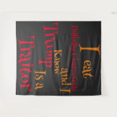 Ik eet Hillbilly Charcuterie en ik weet dat Trump Wandkleed (Voorkant (horizontaal))