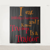 Ik eet Hillbilly Charcuterie en ik weet dat Trump Wandkleed (Voorkant)