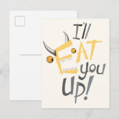 Ik eet je op grafisch briefkaart (Voorkant / Achterkant)