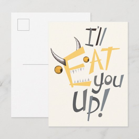 Ik eet je op grafisch briefkaart (Voorkant / Achterkant)