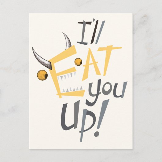 Ik eet je op grafisch briefkaart (Voorkant)