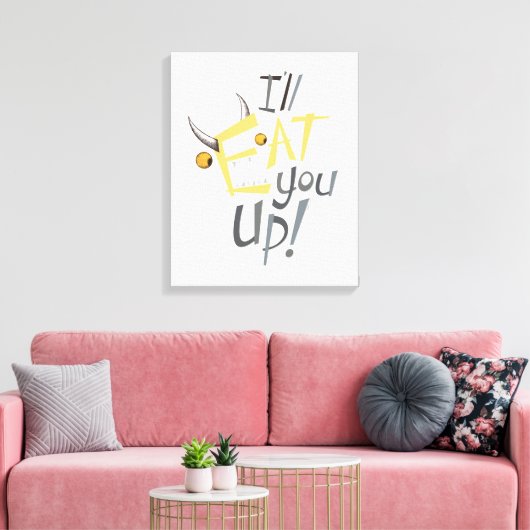 Ik eet je op grafisch canvas afdruk (Insitu (Woonkamer))