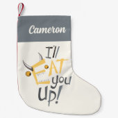 Ik eet je op grafisch | Jouw namen toevoegen Kleine Kerstsok (Voorkant)