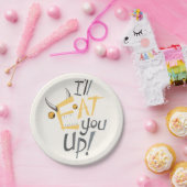 Ik eet je op grafisch papieren bordje (Feest)