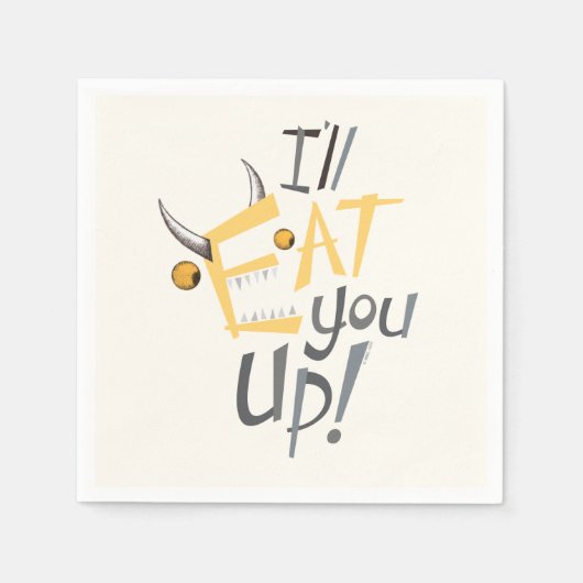 Ik eet je op grafisch servet (Voorkant)