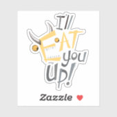 Ik eet je op grafisch sticker (Vel)