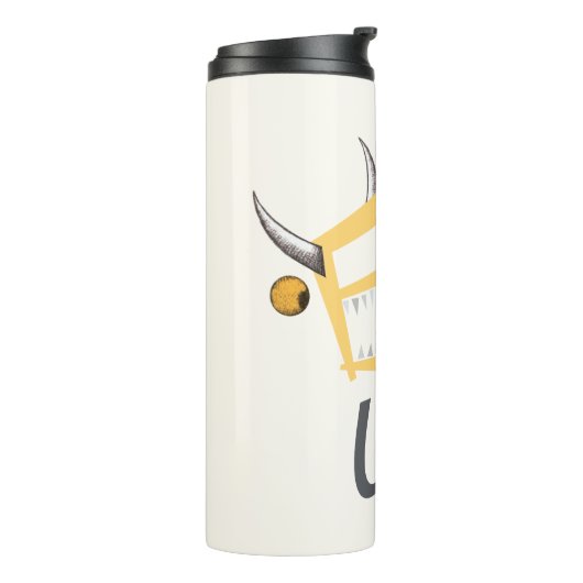 Ik eet je op grafisch thermosbeker (Gedraaid links)