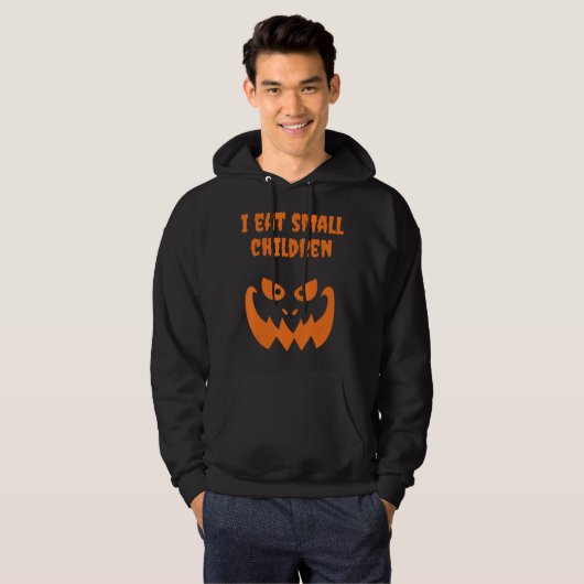 Ik eet kleine kinderen Halloween zwanger kostuum Hoodie (Voorkant volledig)