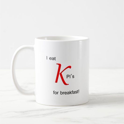 Ik eet KPI's voor ontbijt Koffiemok (Links)