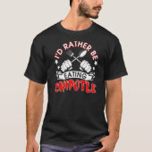 Ik eet liever chipotle in Mexicaanse chili food T-shirt (Voorkant)