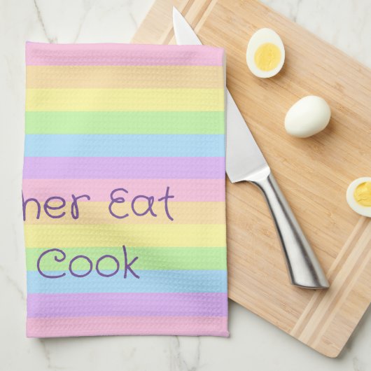 Ik eet liever dan dat er een gestreept pastaafje i theedoek (Quarter Fold)