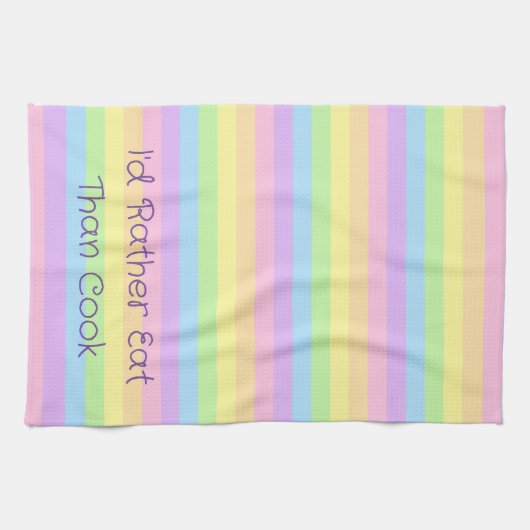 Ik eet liever dan dat er een gestreept pastaafje i theedoek (Horizontaal)