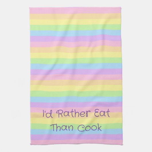 Ik eet liever dan dat er een gestreept pastaafje i theedoek (Verticaal)